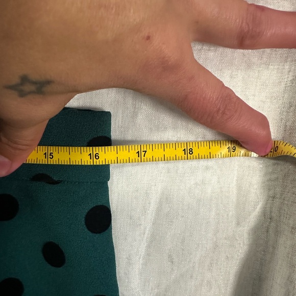 Collectif Teal and Black Polka Dot Pencil Skirt L - Picture 3 of 7